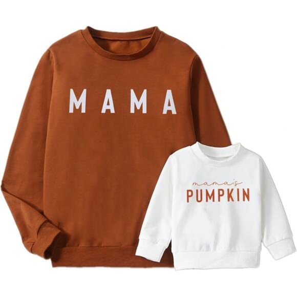 Matching Halloween Pumpkin Sweatshirt – Thanksgiving Baby Girl Outfit - Picture 1 of 7